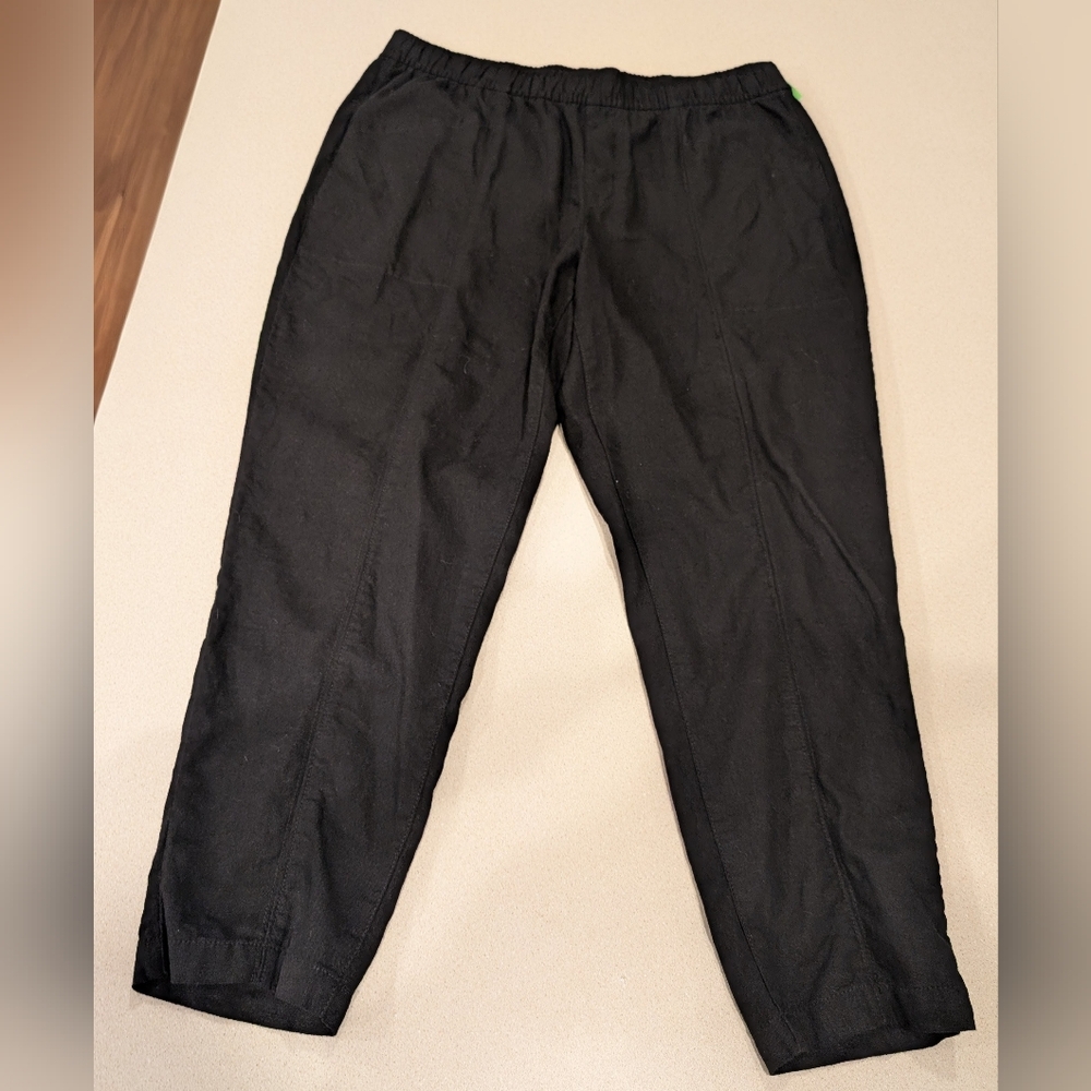 Old Navy Women's Black Linen pants - Picture 3 of 7
